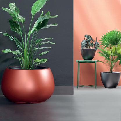 Maceta Heos 10l., Con Depósito, Dimensiones (mm) 298x298x230, Color Gris Claro