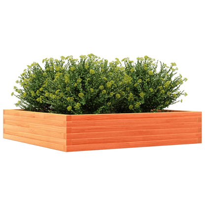 Jardinera De Madera Maciza De Pino Marrón Cera 110x110x23 Cm_3