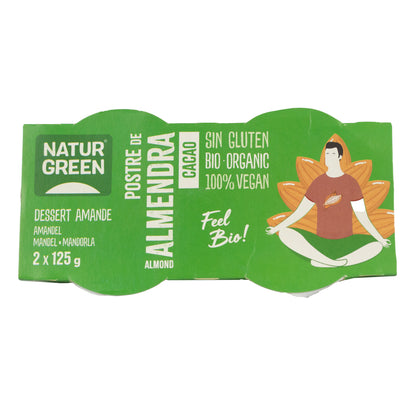 Postre de Almendras y Cacao NaturGreen,  2 x 125 g