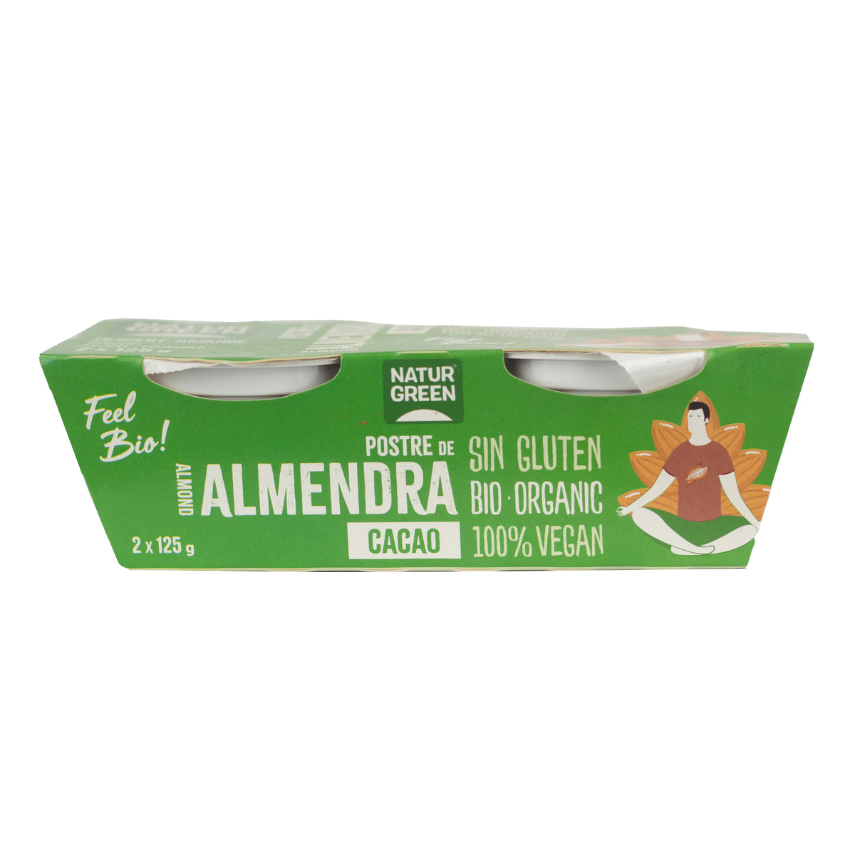 Postre de Almendras y Cacao NaturGreen,  2 x 125 g