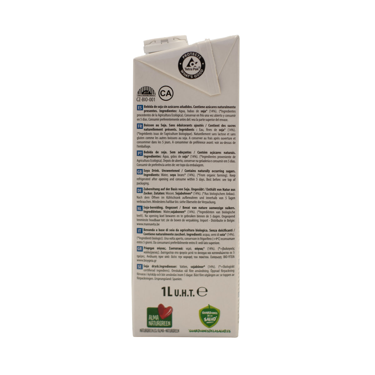 Bebida de Soja Nature sin Azúcares NaturGreen, 1 L