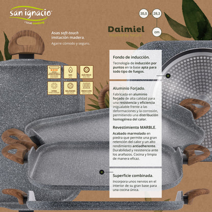 Pack 7 Sartenes + Plancha/asador+ Cuchillos De Cocina + Utensilios De Cocina San Ignacio Daimiel_3