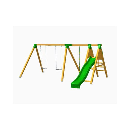 Parque Infantil Masgames Pegasus Asiento Plano + Asiento De Bebe Superficie De Arena, Tierra O Cesped.