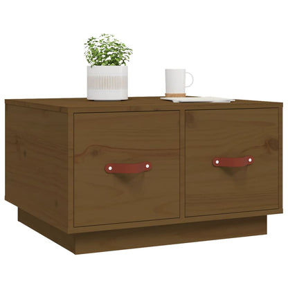 Mesa De Centro Madera Maciza De Pino Marrón Miel 60x53x35 Cm_2