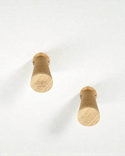 Estante De Escalada Para Gatos Coral, Set De 2 Piezas, Madera De Roble Y Yute_2