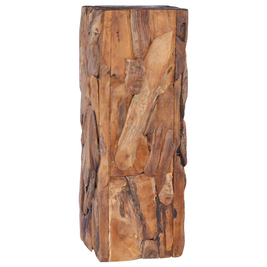Mesa Auxiliar De Madera Maciza De Teca 30x30x80 Cm_4