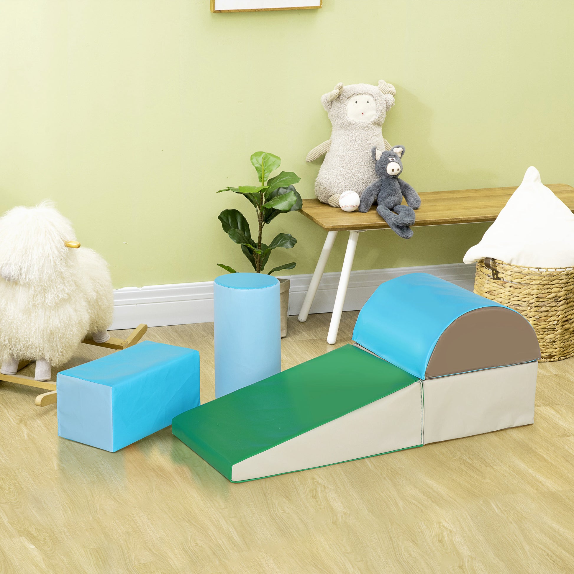 Homcom Juego De 5 Bloques Psicomotricidad Para Niños Multicolor_1