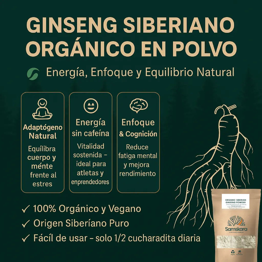 Ginseng Siberiano En Polvo Bio - 100g_4