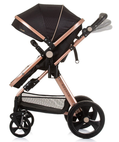 Carrito De Bebé Havana Trio Convertible Hasta 22 Kg Con Bolso Y Mosquitera Obsidian Gold_1