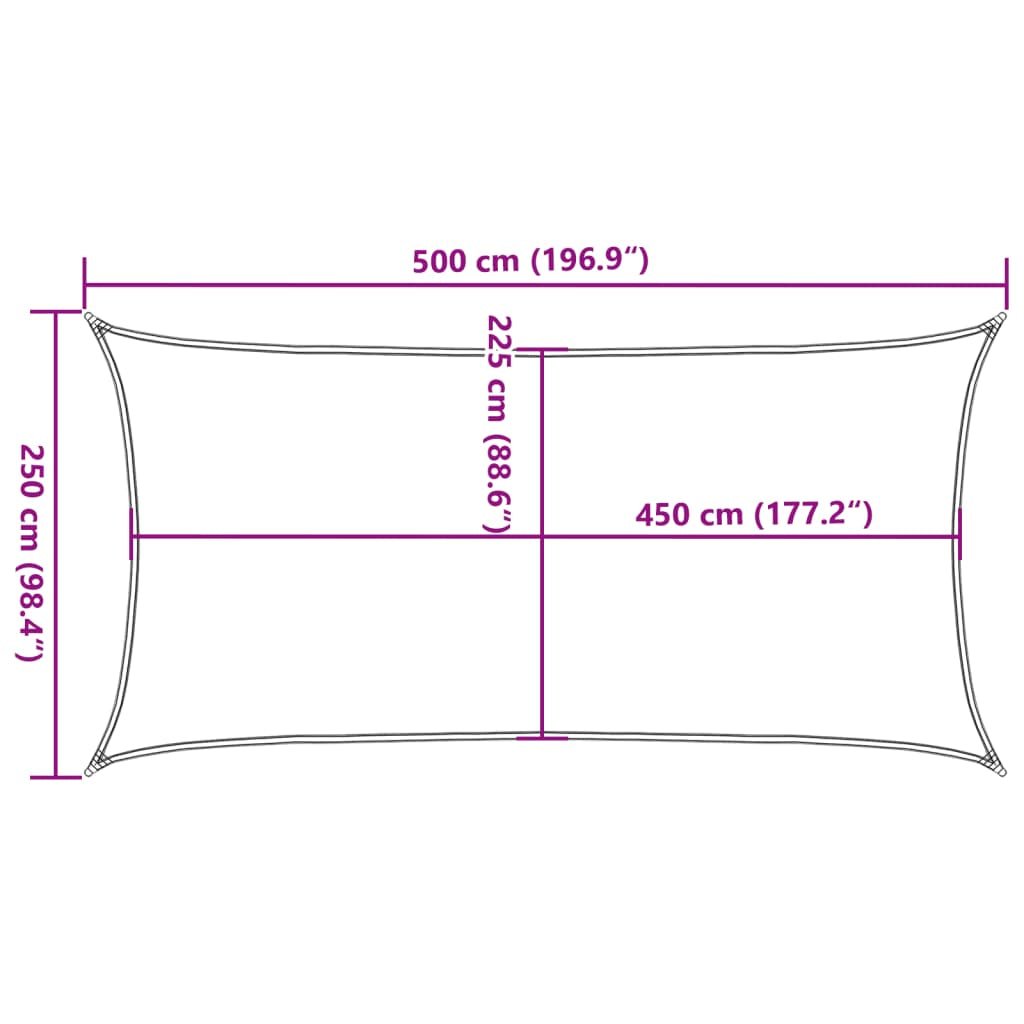 Vidaxl Toldo De Vela Hdpe Terracota 160 G/m² 2,5x5 M_2