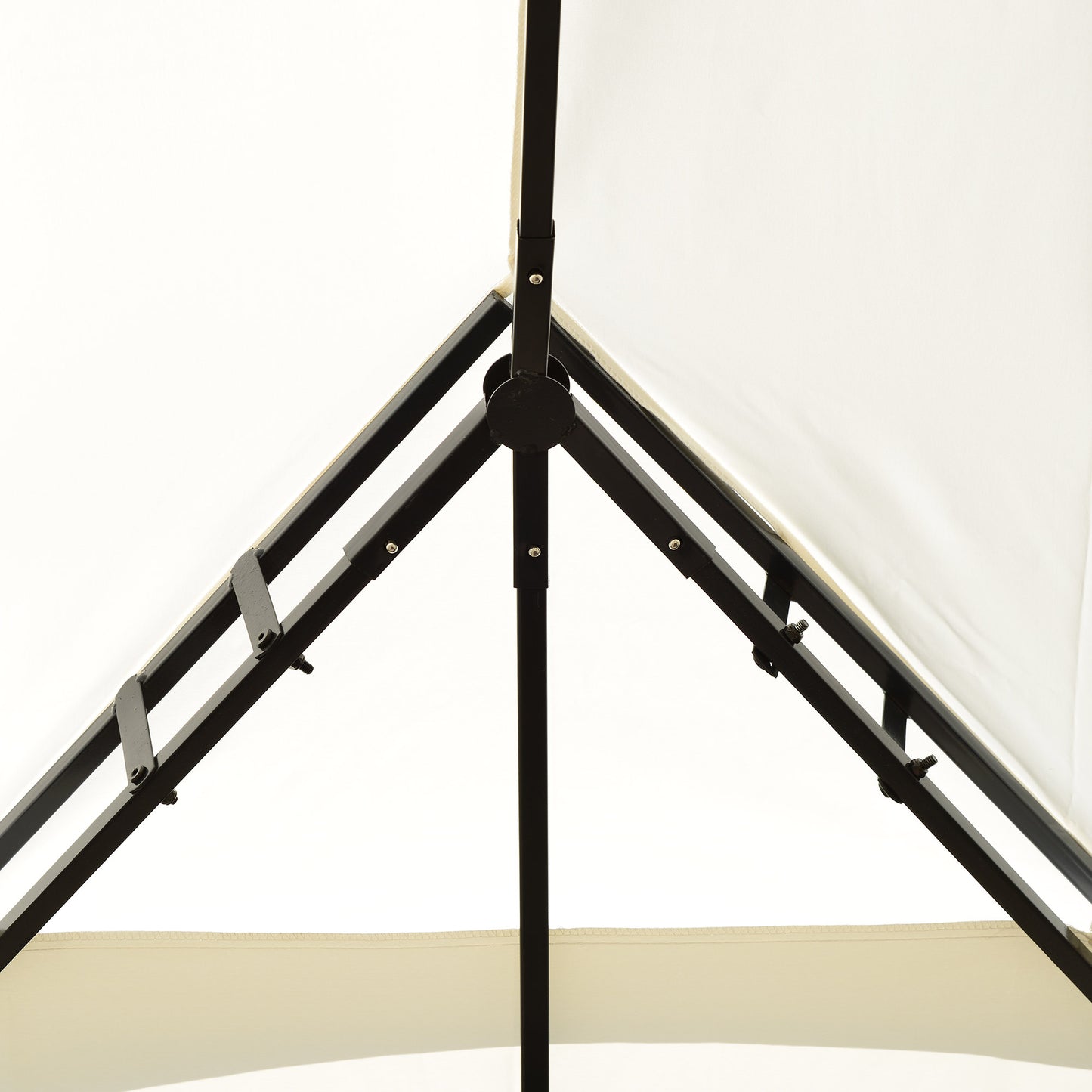 Outsunny Carpa 3x4m Estructura Metal Gazebo Cenador Mirador 12m2 Color Crema_4