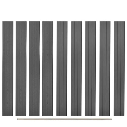Tableros De Valla De Repuesto 9 Uds Wpc Gris 170 Cm / Vetonek_3