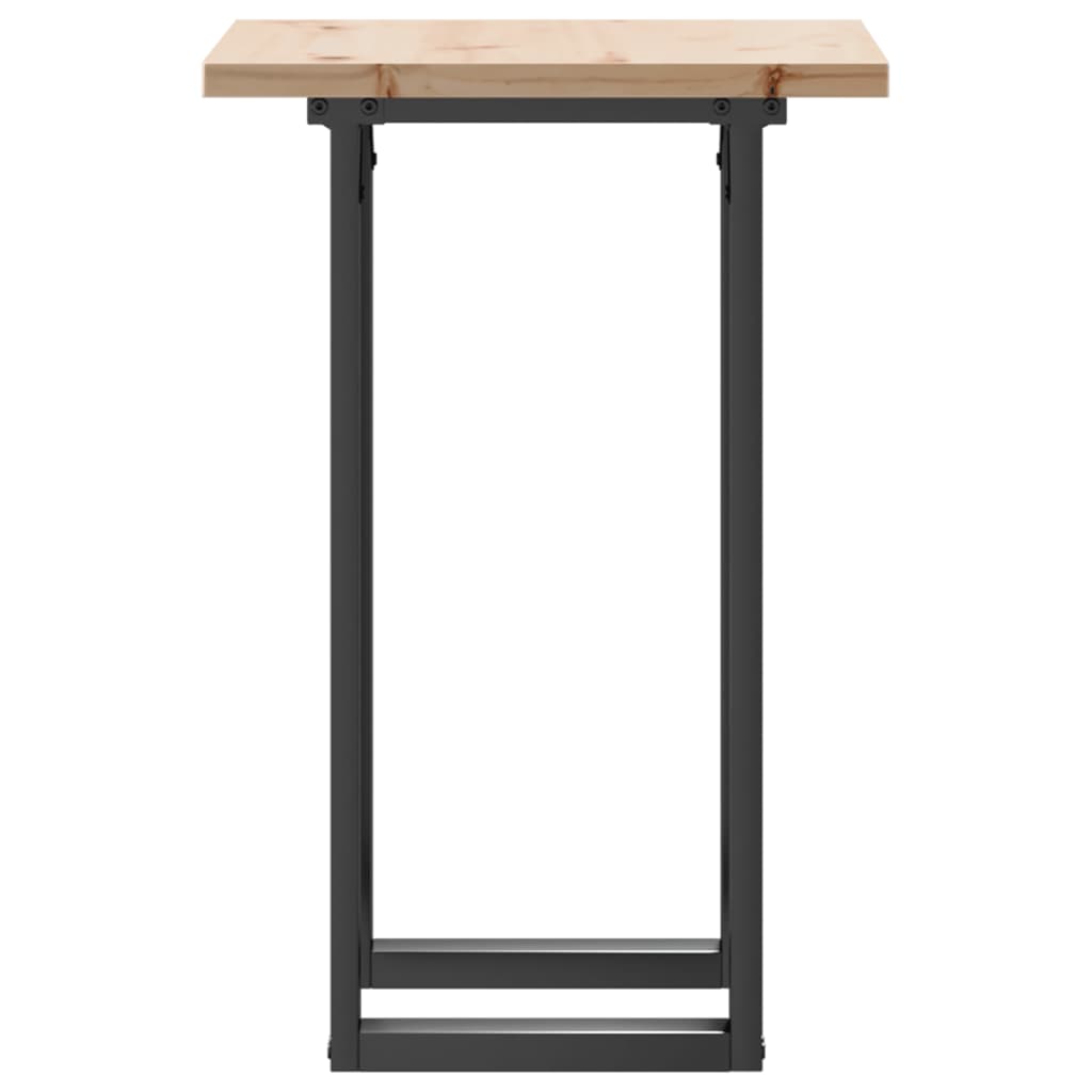 Mesa De Comedor Marco O Madera Maciza Pino Y Acero 50x50x75,5cm_3