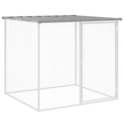 Vidaxl Jaula Gallinas Y Toldo Acero Galvanizado Gris Claro 103x98x90cm_0