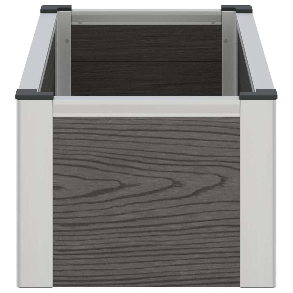 Arriate Elevado Gris 75 X 30 X 22 Cm Wpc Y Aluminio_4