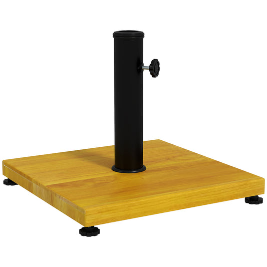 Outsunny Base De Sombrilla Cuadrada Rellena De Cemento 45x45x33,5 Cm Natural_0