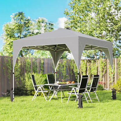 Outsunny Carpa Plegable Pop-up 3x3 M Con Bloqueo Central Altura Ajustable_1
