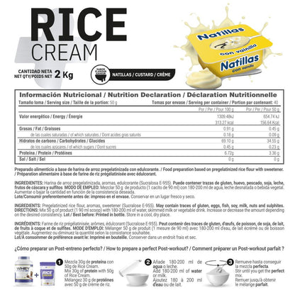 Rice Cream (crema De Arroz Pregelatinizada) - 2kg - Natillas De Vainilla - Fuente De Carbohidratos De Bue - Masmusculo S_5