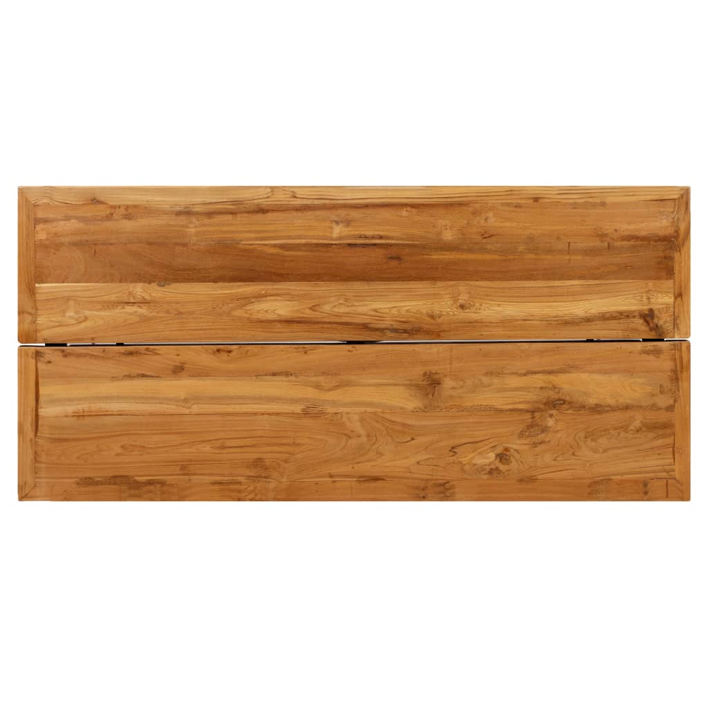 Mesa Alta De Bar Teca Maciza Reciclada 150x70x106 Cm_4