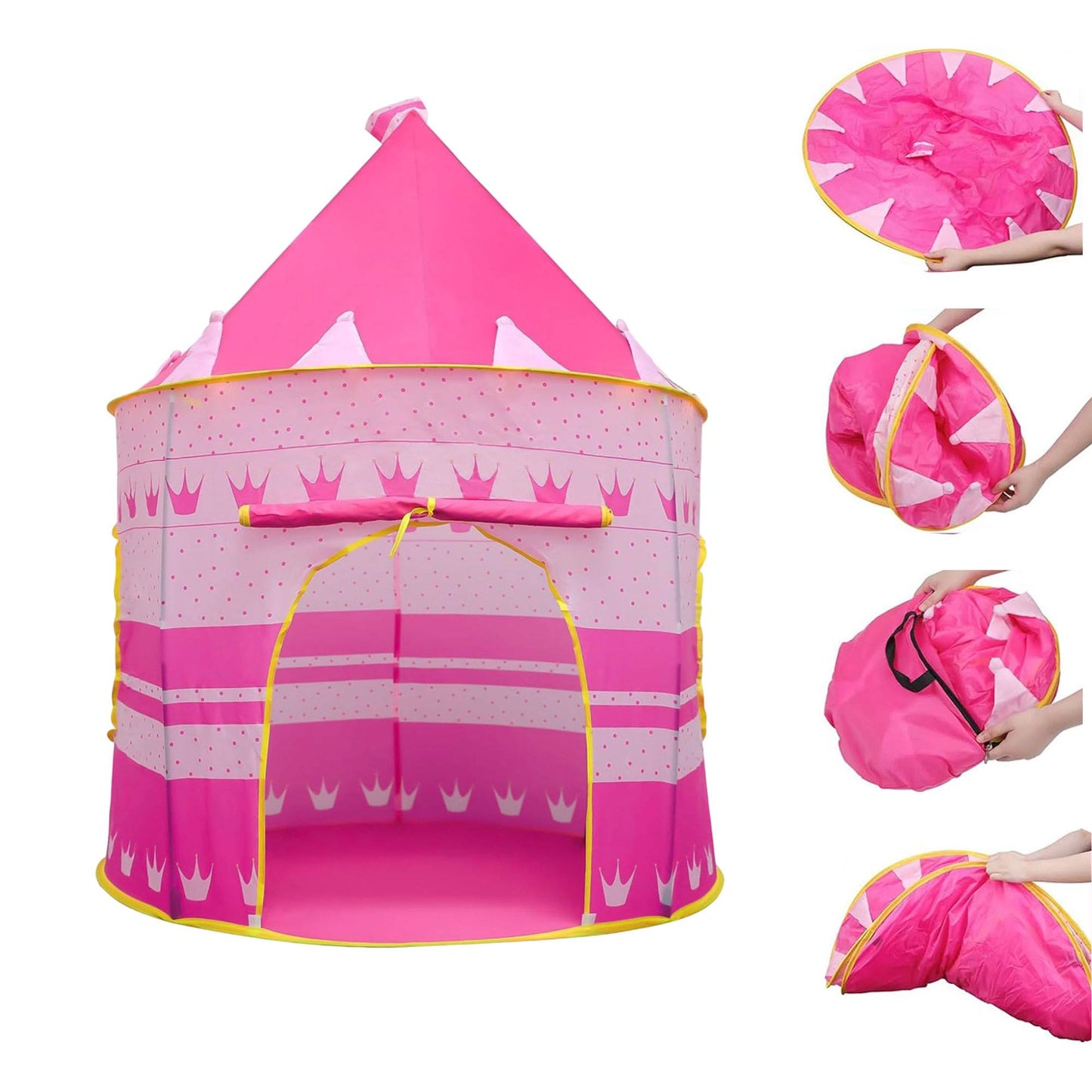 Well Home Tienda De Juego De Castillo De Princesa Rosa Ø105x125cm_2