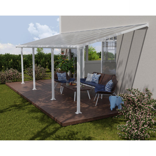 Pérgola adosada Olympia 739x294 blanco