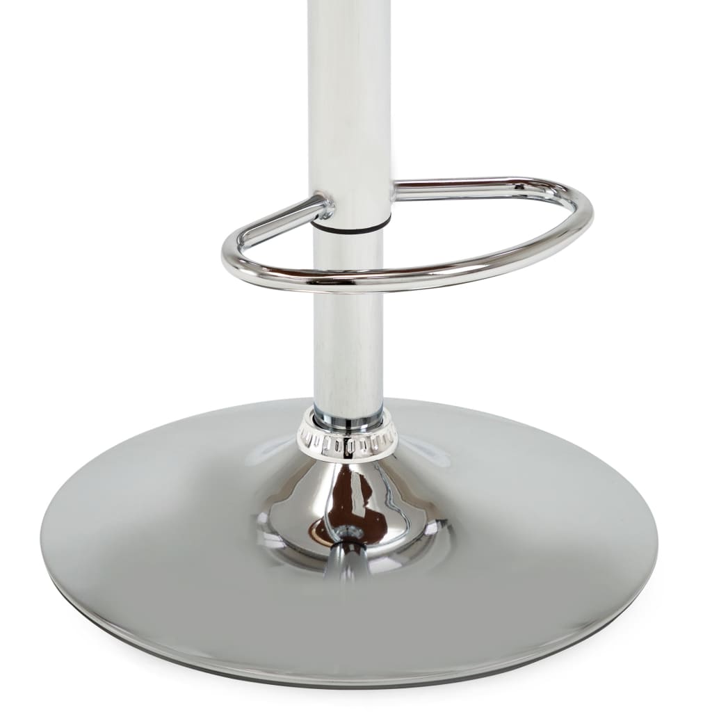 Taburete De Cocina De Madera Curvada Y Cuero Sintético Crema_4