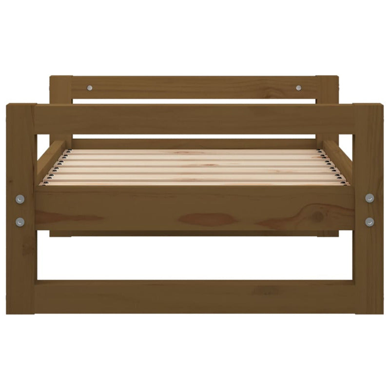 Vidaxl Cama Para Perros Madera Maciza Pino Marrón Miel 65,5x50,5x28 Cm_5
