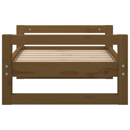 Vidaxl Cama Para Perros Madera Maciza Pino Marrón Miel 65,5x50,5x28 Cm_5