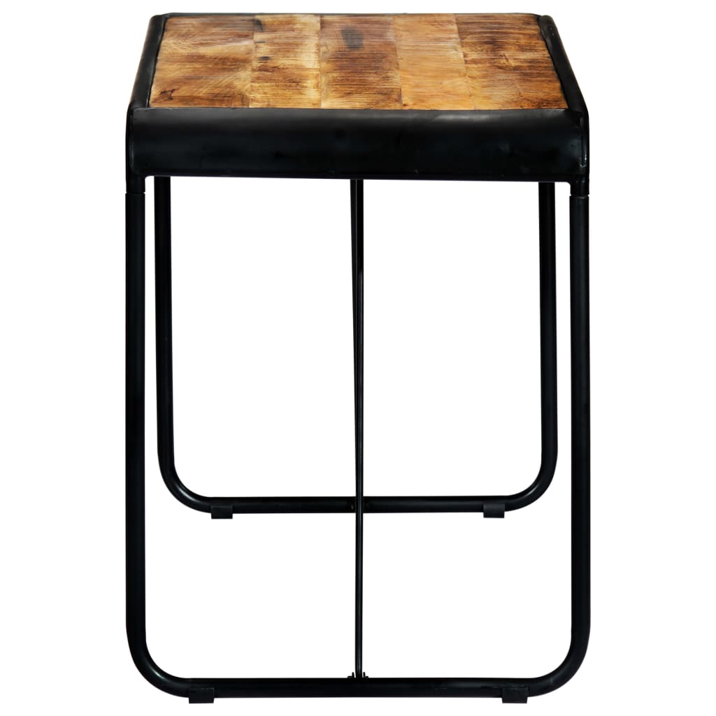 Mesa De Comedor Madera Maciza De Mango Rugosa 118x60x76 Cm_2