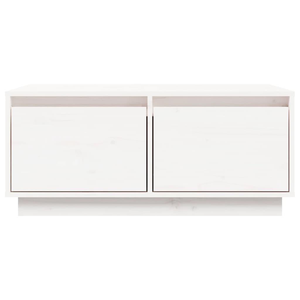 Mesa De Centro De Madera Maciza De Pino Blanco 80x50x35 Cm_4