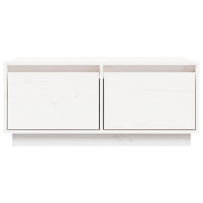 Mesa De Centro De Madera Maciza De Pino Blanco 80x50x35 Cm_4
