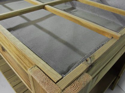 Mesa De Cultivo Tura Profunda 20cm Vidahuerto Con Bandeja Y Separadores 120x80x80 Cm.