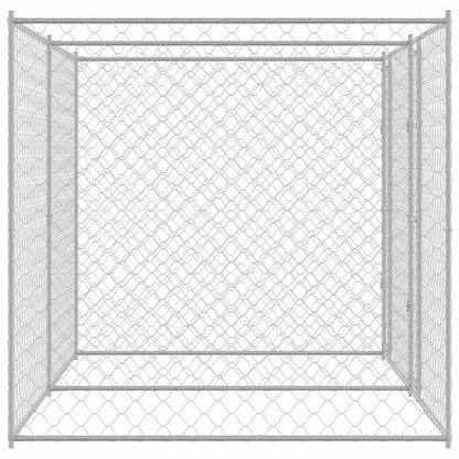Jaula Para Perro Plateado 400 X 200 X 200 Cm Acero Galvanizado_4