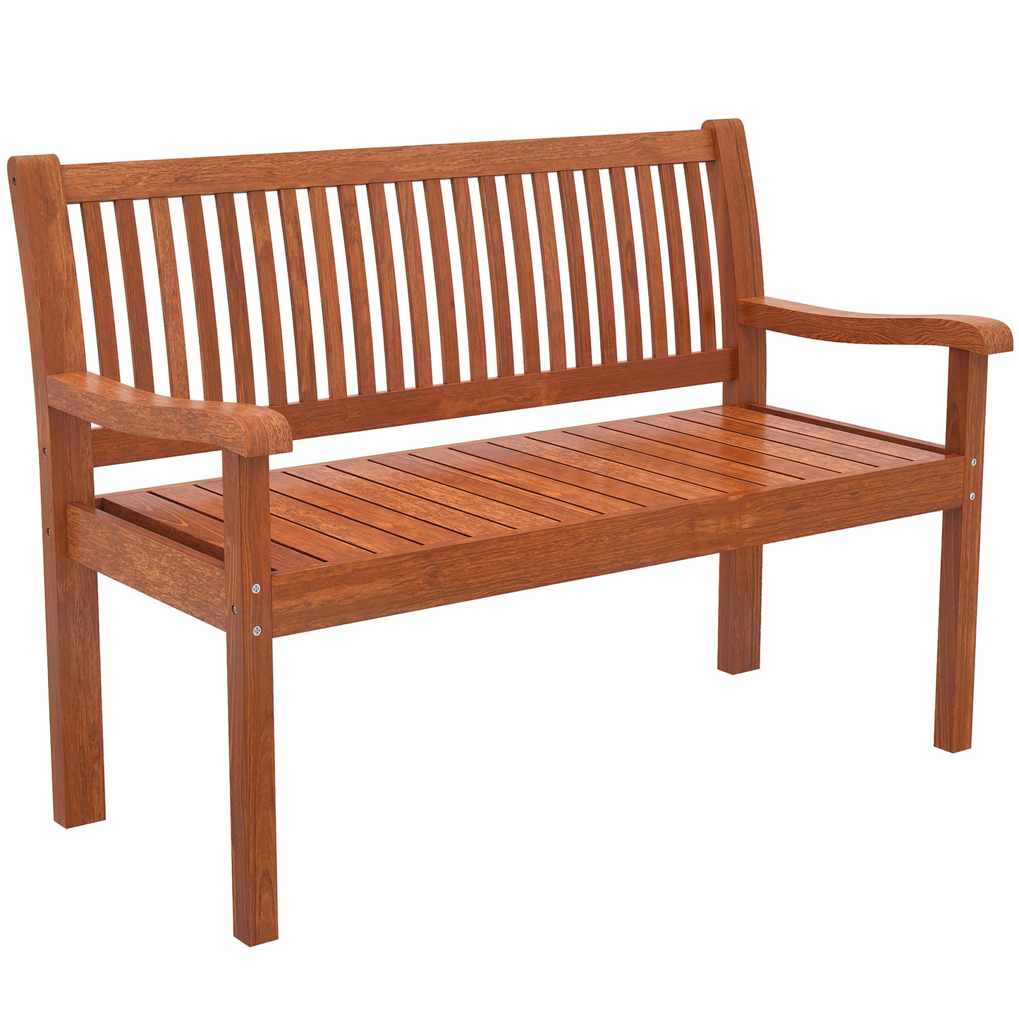 Outsunny Banco De Jardín De Madera Con Funda Impermeable Marrón Claro_0