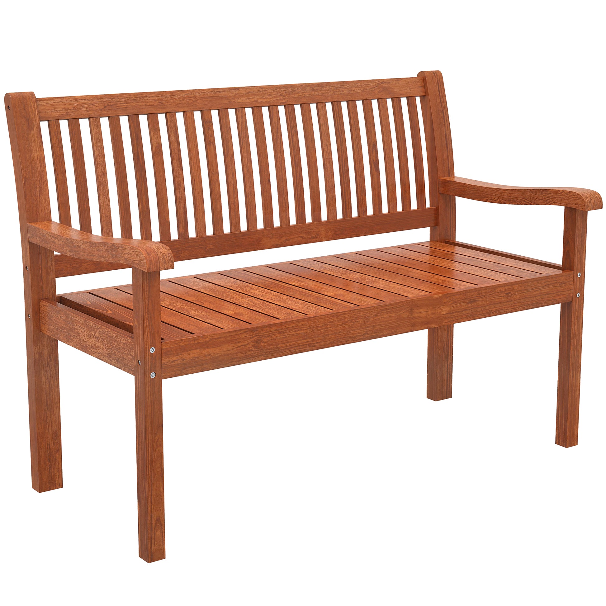 Outsunny Banco De Jardín De Madera Con Funda Impermeable Marrón Claro_0