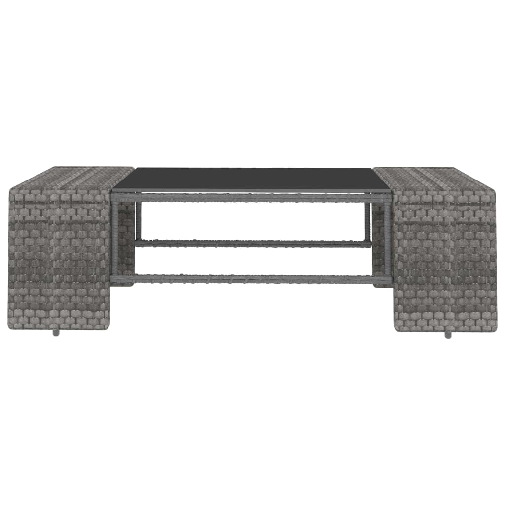 Vidaxl Juego De Muebles De Jardín 2 Piezas Ratán Sintético Gris_3