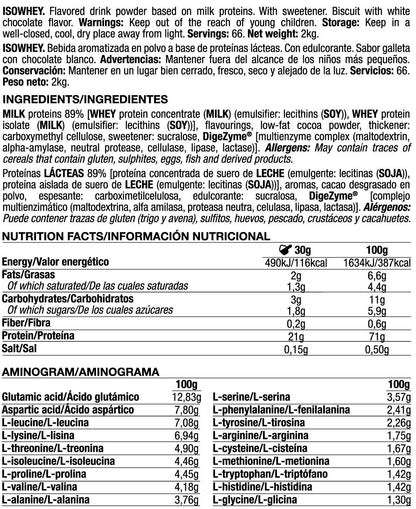 Isowhey - 2kg - Chocolate Blanco Con Choco Rings - Proteína De Aislado De Suero Isolate - Quamtrax_5
