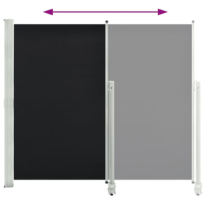 Vidaxl Toldo Lateral Retráctil Para Patio 160x300 Cm Negro_3