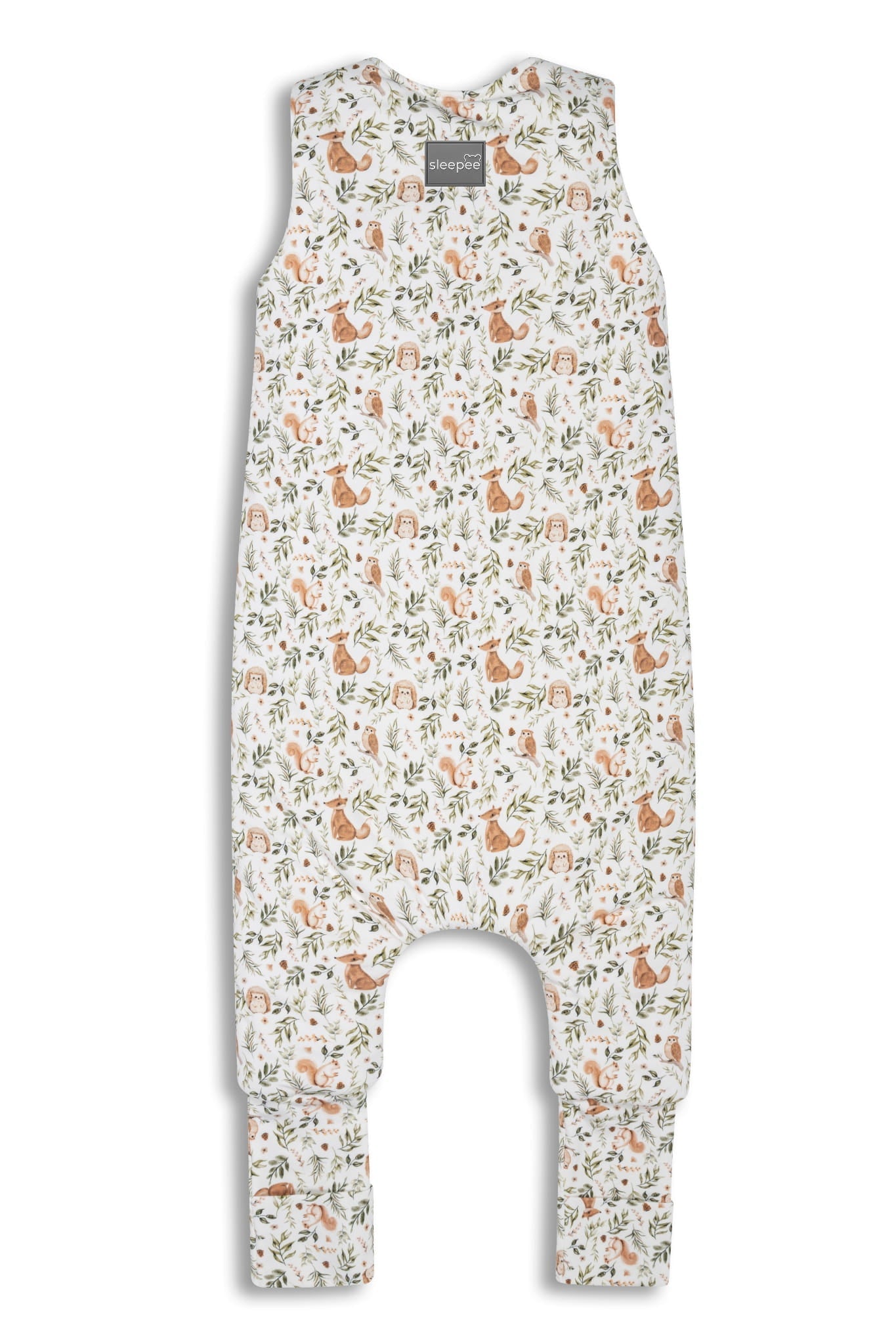 Saco De Dormir Con Pies Reversible T-m Jersey Algodón Ivory Forest