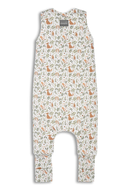 Saco De Dormir Con Pies Reversible T-m Jersey Algodón Ivory Forest