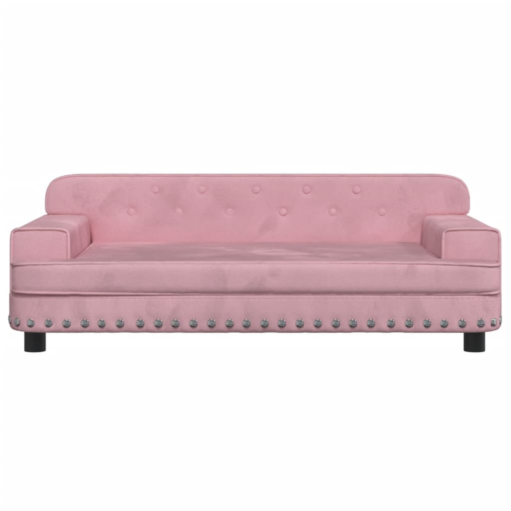 Cama Para Perros De Terciopelo Rosa 90x53x30 Cm / Vetonek_1