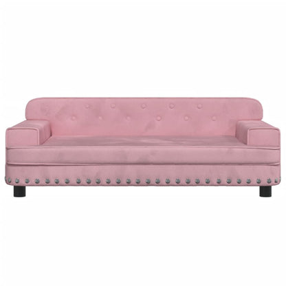 Cama Para Perros De Terciopelo Rosa 90x53x30 Cm / Vetonek_1