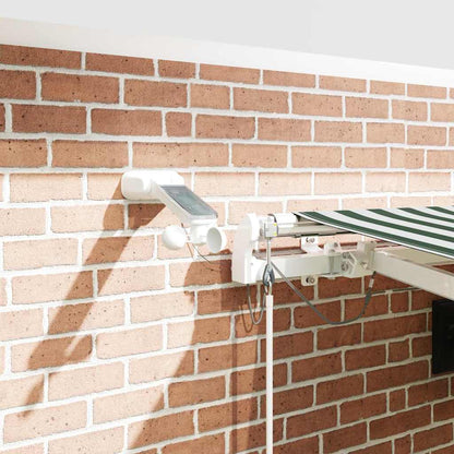 Toldo Retráctil Verde Y Blanco 450 X 350 Cm Poliéster_3