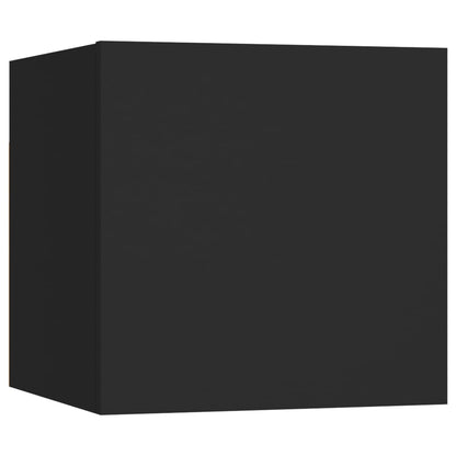 Mesitas De Noche 2 Uds Madera Ingeniería Negro 30,5x30x30 Cm_3