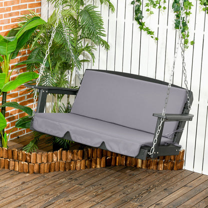 Outsunny Cojín Para Columpio De 2 Piezas Cojín Para Balancín 130x45x5 Cm Gris_1