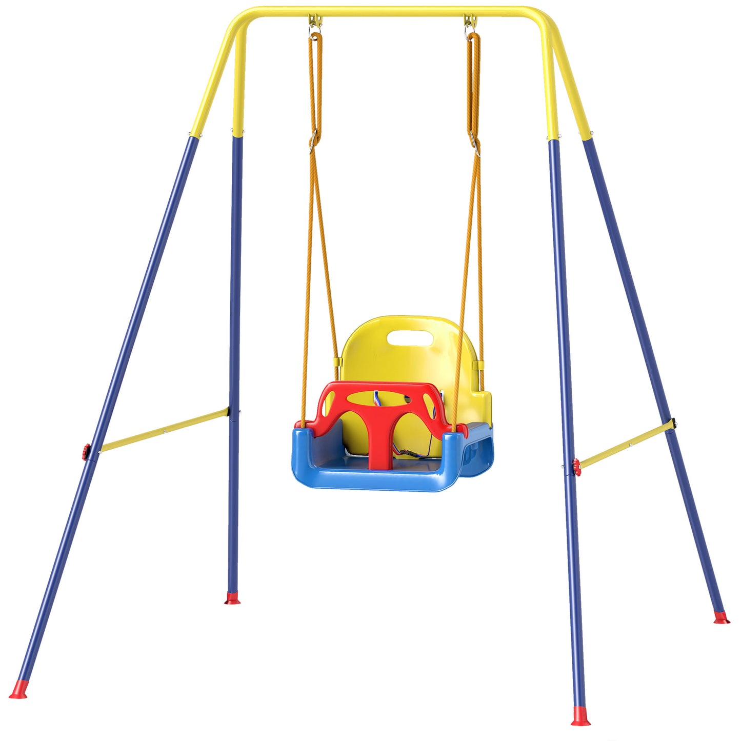 Aiyaplay Columpio Para Bebés 3 En 1 Con Cuerdas Ajustables Azul_0