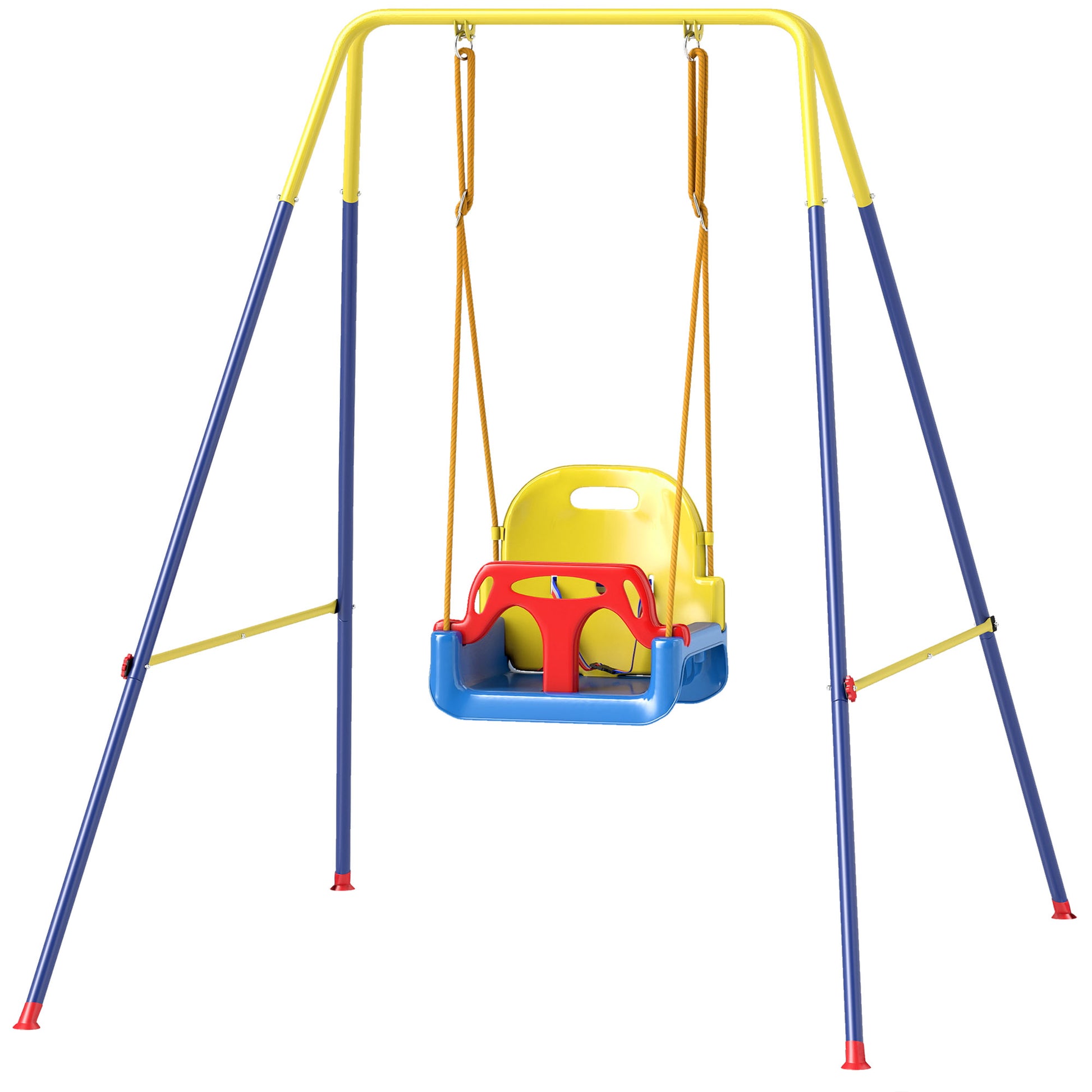 Aiyaplay Columpio Para Bebés 3 En 1 Con Cuerdas Ajustables Azul_0
