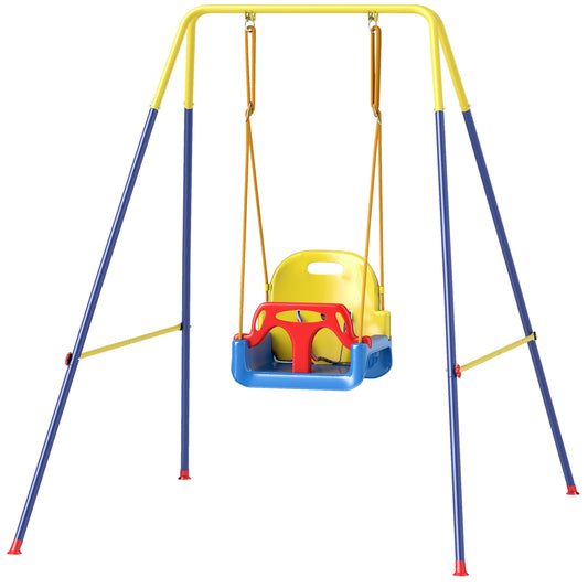 Aiyaplay Columpio Para Bebés 3 En 1 Con Cuerdas Ajustables Azul_0