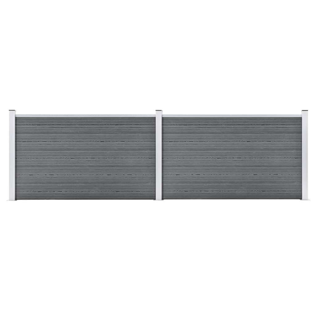 Valla De Jardín De Wpc Gris 353x106 Cm / Vetonek_3