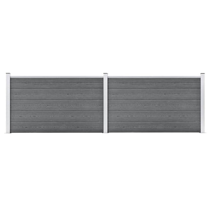 Valla De Jardín De Wpc Gris 353x106 Cm / Vetonek_3